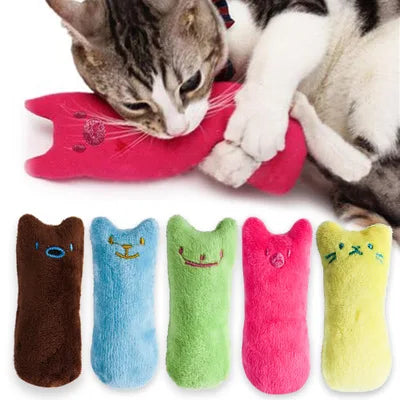 Teeth Grinding Catnip Toys Funny Interactive Plush Cat Toy Pet Kitten Chewing Vocal Toy Claws Thumb Bite Cat mint For Cats - MeLife GloBazzar