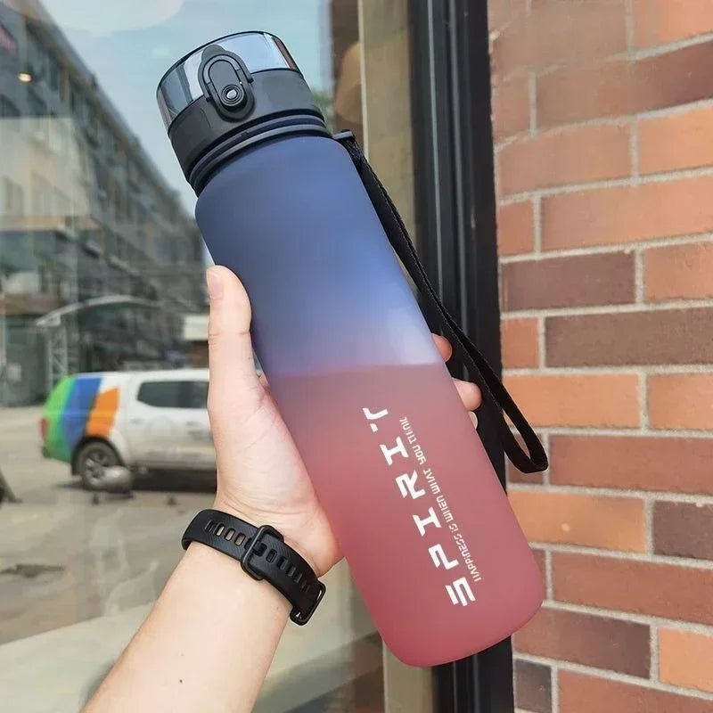 Large Capacity Sport Water Bottle Leak Proof Colorful Plastic Cup Drinking Outdoor Travel Portable Gym Fitness Jug - MeLife GloBazzar