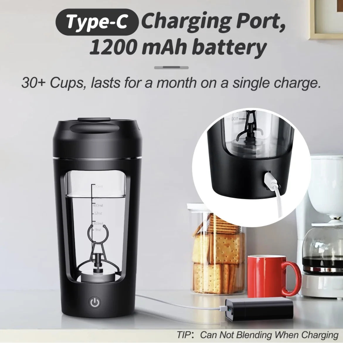 650ml USB Electric Portable Whey Protein Shaker bottle Tumbler Fully Automatic Stirring Cup Rechargeable Gym BA Free Cocktail Blend - MeLife GloBazzar