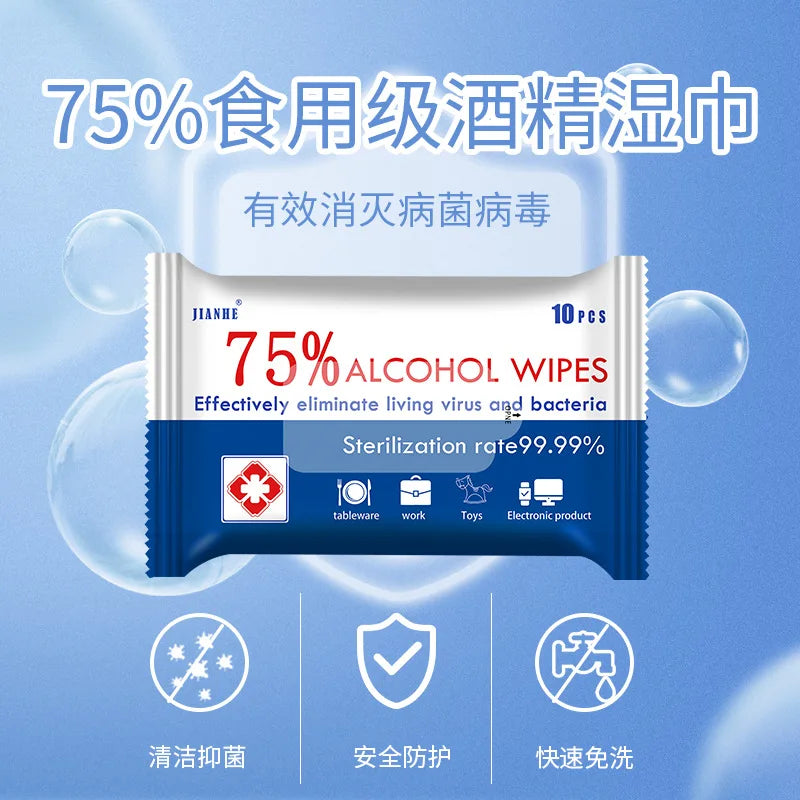 8 packs/lot Disinfect wet Wipes Soft alcohol wipe Antiseptic Pads Wet Wipes home Cleaning wholesale wet tissue - MeLife GloBazzar