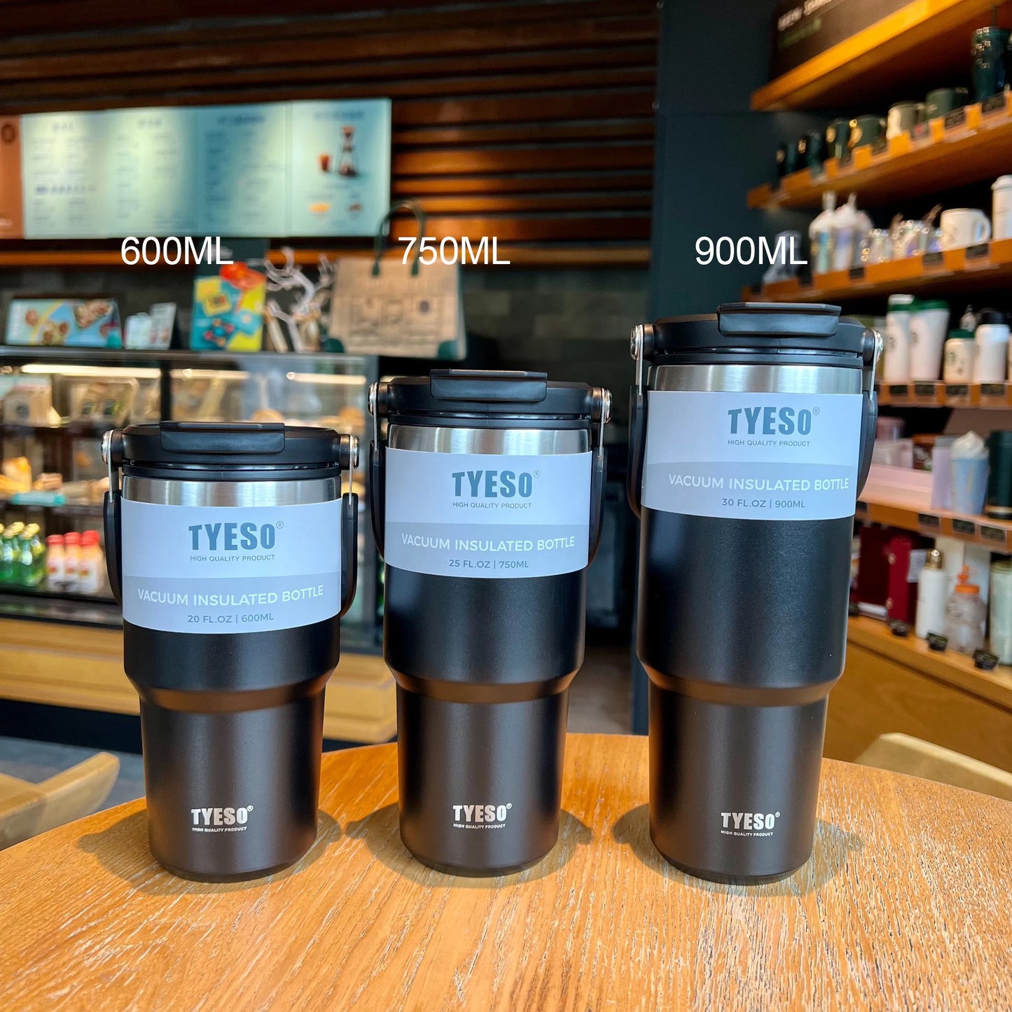 Tyeso Stainless Steel Coffee Thermos – 750ML/900ML Insulated Travel Mug - MeLife GloBazzar