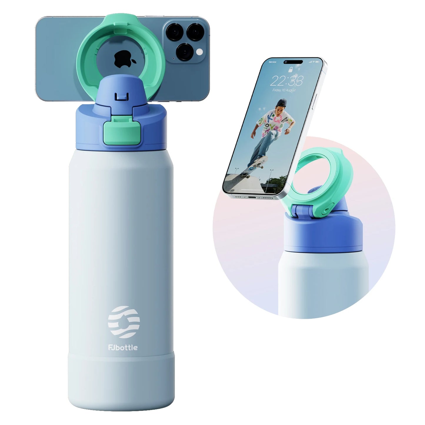 Magnetic Thermos Stainless Steel Sports Water Bottle – Insulated with Phone Holder - MeLife GloBazzar