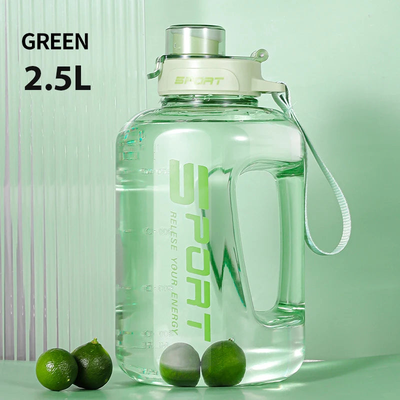 1.2L/1.7L/2.5L Big Belly Large Capacity Water Bottle for Sports - MeLife GloBazzar