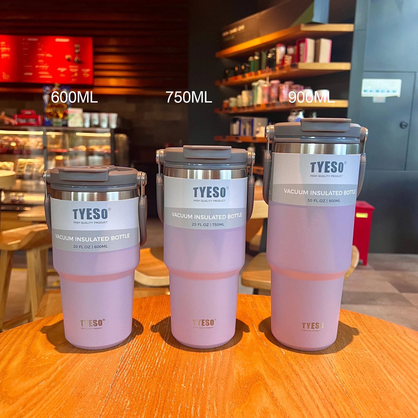 Tyeso Stainless Steel Coffee Thermos – 750ML/900ML Insulated Travel Mug - MeLife GloBazzar