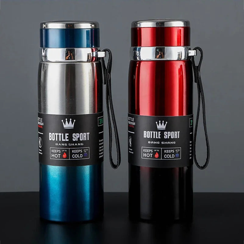 Double Wall Stainless Steel Water Bottle Thermos Bottle for Hot or Cold water Insulated Vacuum Flask for Sport - MeLife GloBazzar
