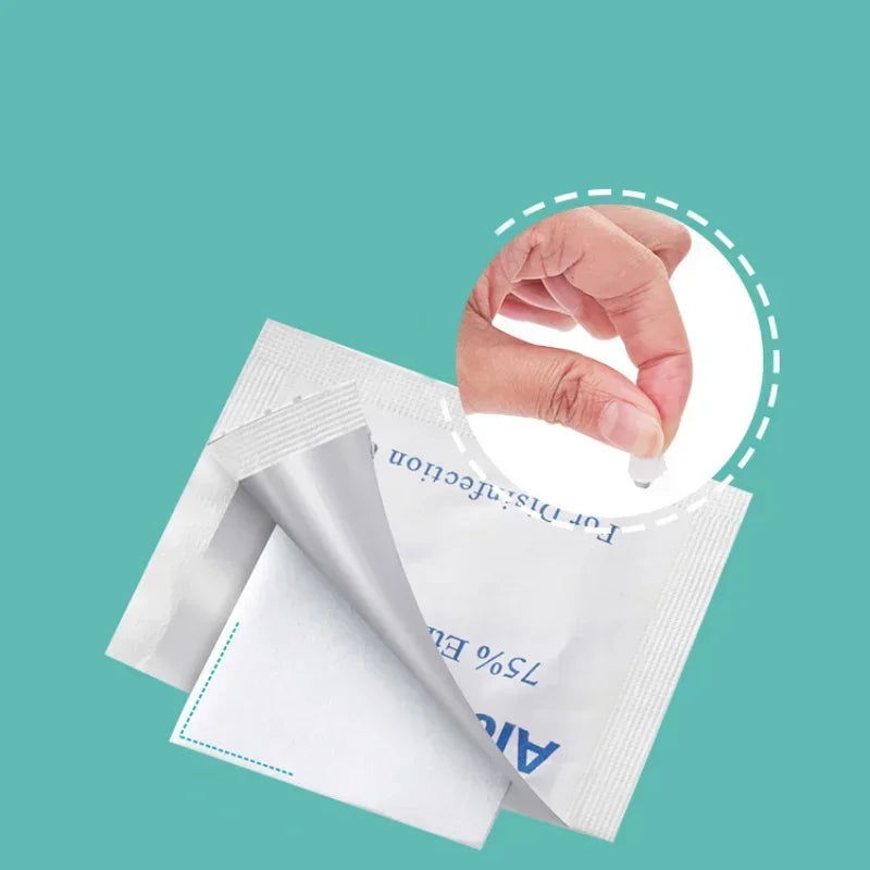50/100Pcs 75% Alcohol Wipes Individually Wrapped for Disposable Cleaning Pads Home Disinfectant Wipes Screen Glasses Clean Towel - MeLife GloBazzar