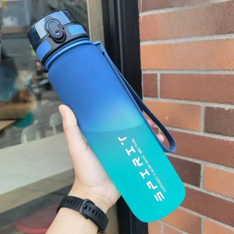 Large Capacity Sport Water Bottle Leak Proof Colorful Plastic Cup Drinking Outdoor Travel Portable Gym Fitness Jug - MeLife GloBazzar