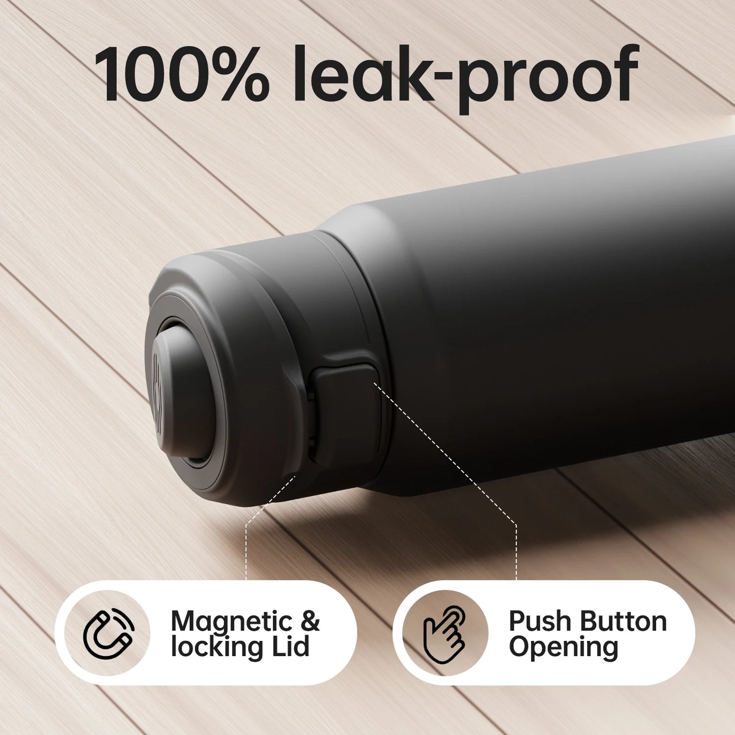 Magnetic Thermos Stainless Steel Sports Water Bottle – Insulated with Phone Holder - MeLife GloBazzar