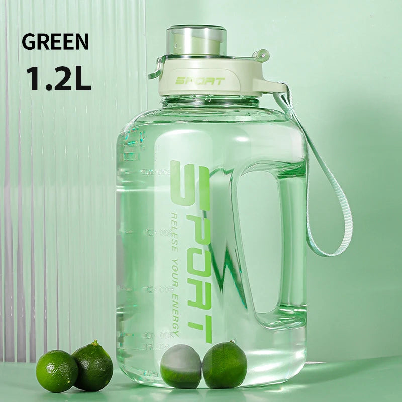 1.2L/1.7L/2.5L Big Belly Large Capacity Water Bottle for Sports - MeLife GloBazzar