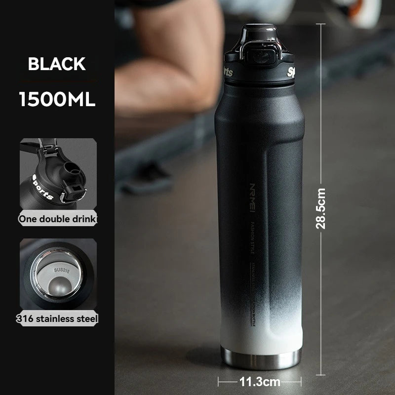 1.5L Thermos Water Bottle Stainless Steel Vacuum Flas Tumbler Coffee Cup Insulated Hot Tea And Cold Water Bottle Thermal Drink - MeLife GloBazzar