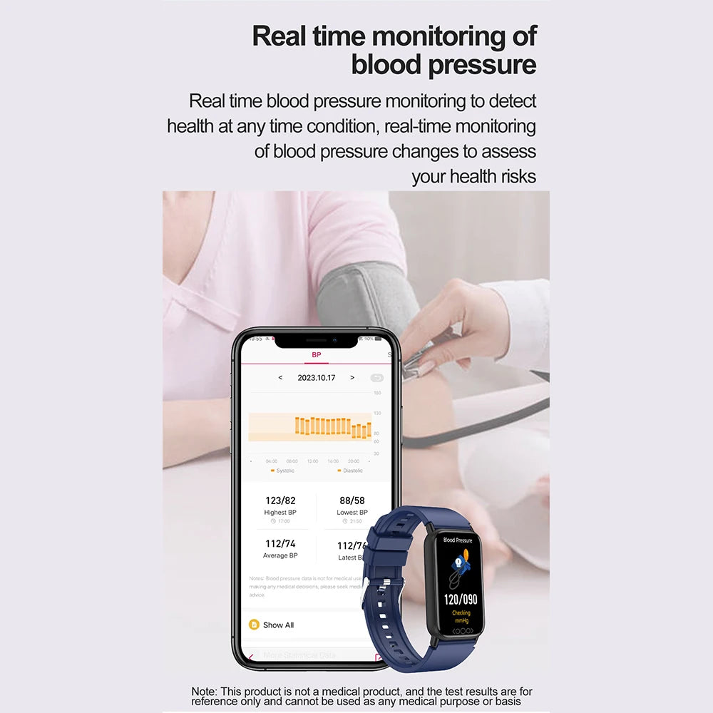 GEJIAN 2025 New Non-Invasive Blood Glucose Smart Watch 1.47 inch HD Touch Screen Heart Rate Blood Oxygen Monitoring SmartWatch - MeLife GloBazzar