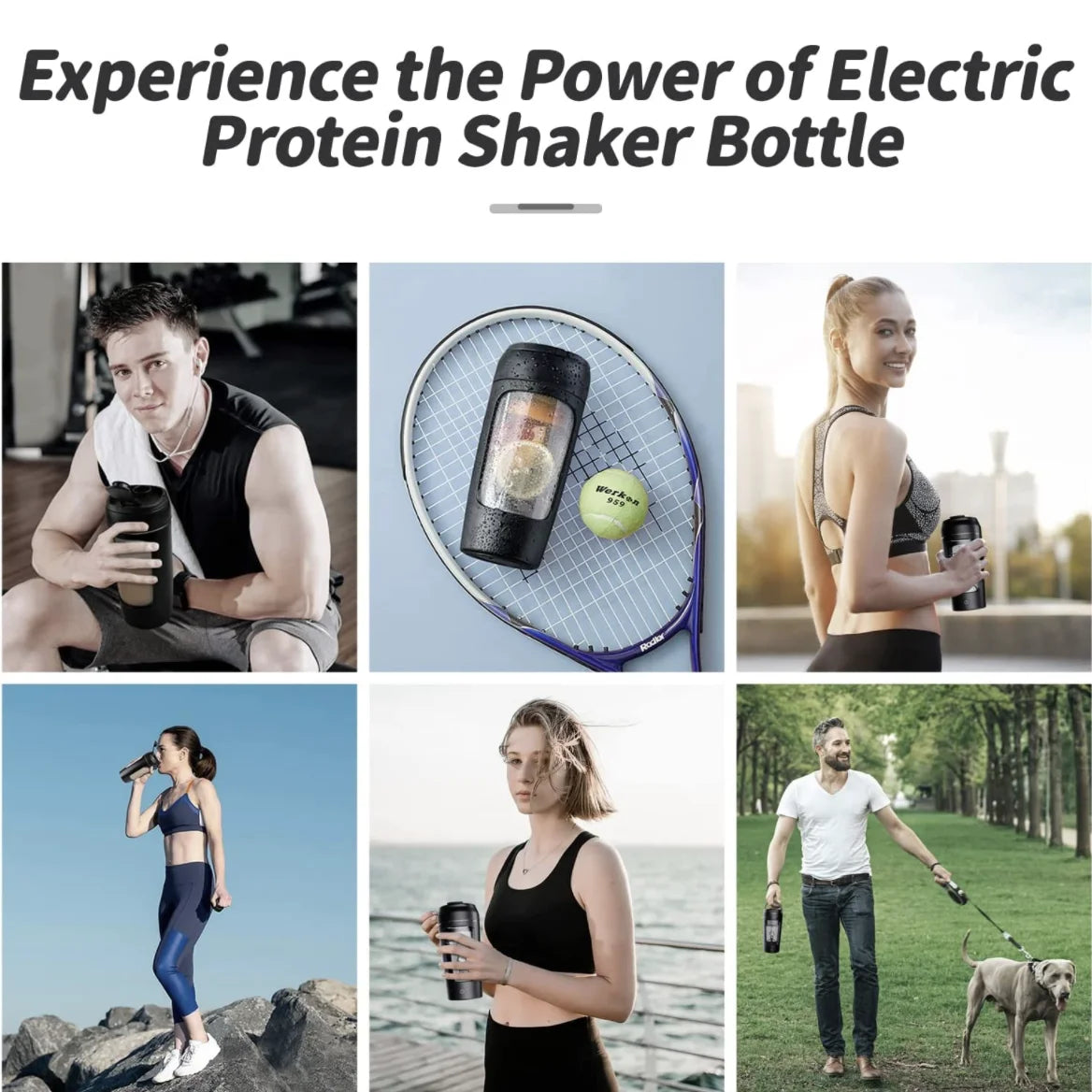 650ml USB Electric Portable Whey Protein Shaker bottle Tumbler Fully Automatic Stirring Cup Rechargeable Gym BA Free Cocktail Blend - MeLife GloBazzar