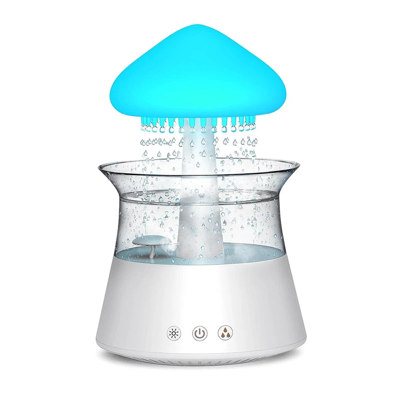 Rain Cloud Electric Air Humidifier 300ml Aroma Diffuser Zen Rain Water Drops Colorful Night Light Humidifier for Home Gift - MeLife GloBazzar