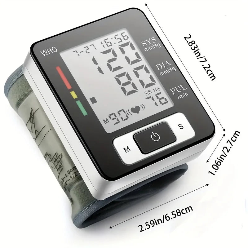 Medical Blood Pressure Monitor High Accurate Wrist Cuff Tonometer Digital Sphygmomanometer Electronic Bp Monitors - MeLife GloBazzar