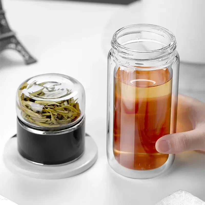 High Borosilicate Glass Double Layer Water Bottle - MeLife GloBazzar
