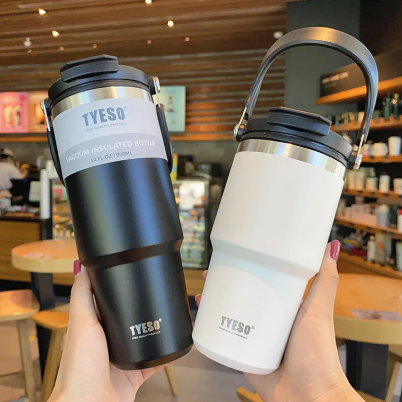 Tyeso Stainless Steel Coffee Thermos – 750ML/900ML Insulated Travel Mug - MeLife GloBazzar