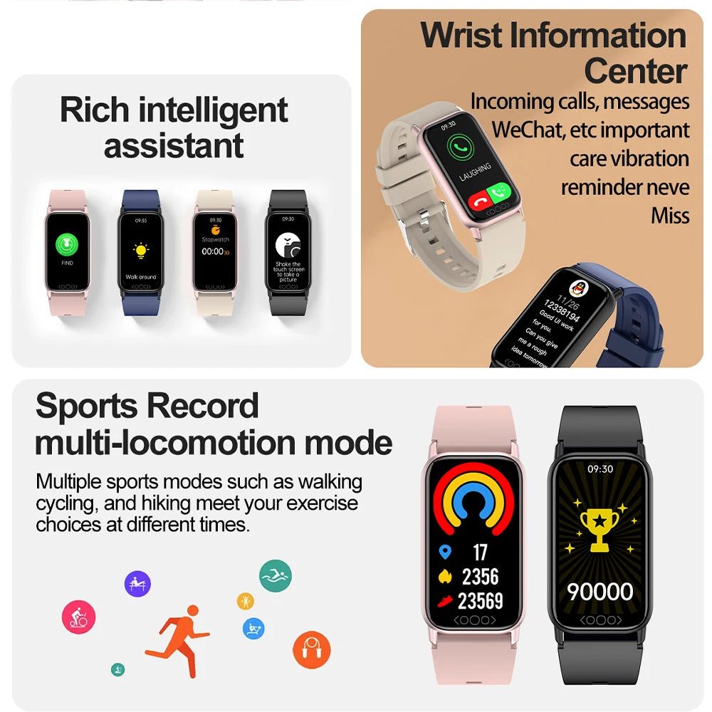 GEJIAN 2025 New Non-Invasive Blood Glucose Smart Watch 1.47 inch HD Touch Screen Heart Rate Blood Oxygen Monitoring SmartWatch - MeLife GloBazzar
