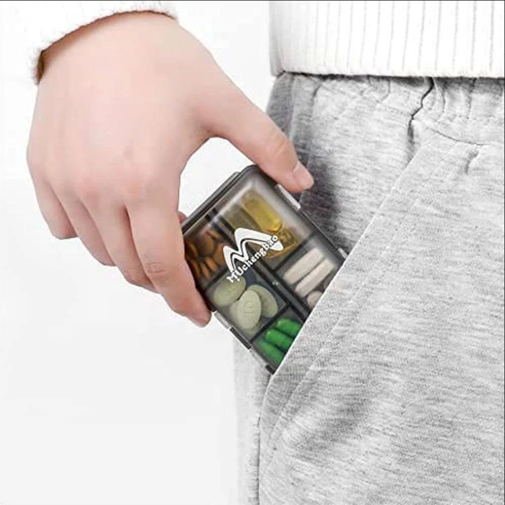 Tcare Travel Pill Organizer Moisture Proof Pills Box for Pocket Purse Daily Pill Case Portable Medicine Vitamin Holder Container - MeLife GloBazzar