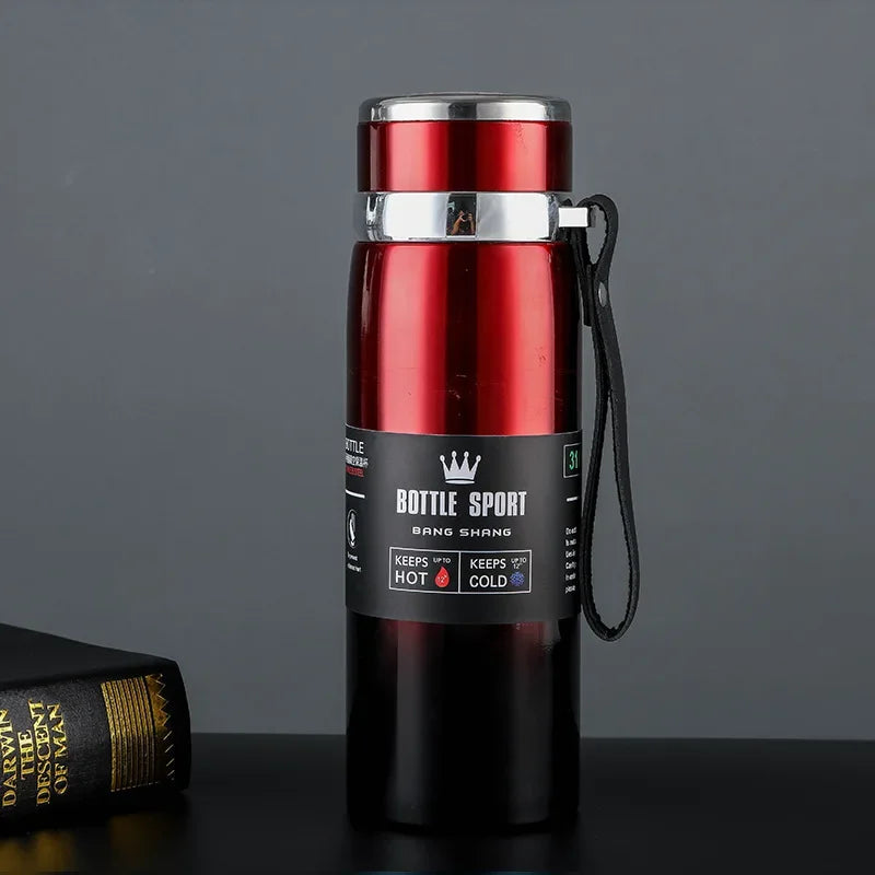 Double Wall Stainless Steel Water Bottle Thermos Bottle for Hot or Cold water Insulated Vacuum Flask for Sport - MeLife GloBazzar