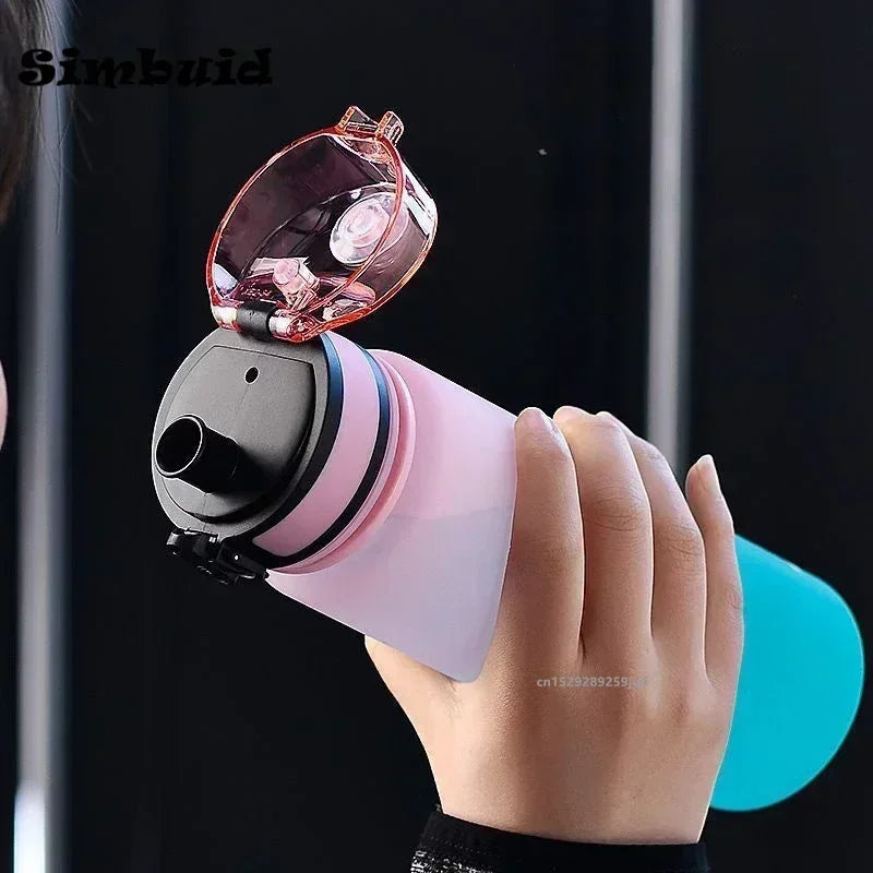 Large Capacity Sport Water Bottle Leak Proof Colorful Plastic Cup Drinking Outdoor Travel Portable Gym Fitness Jug - MeLife GloBazzar