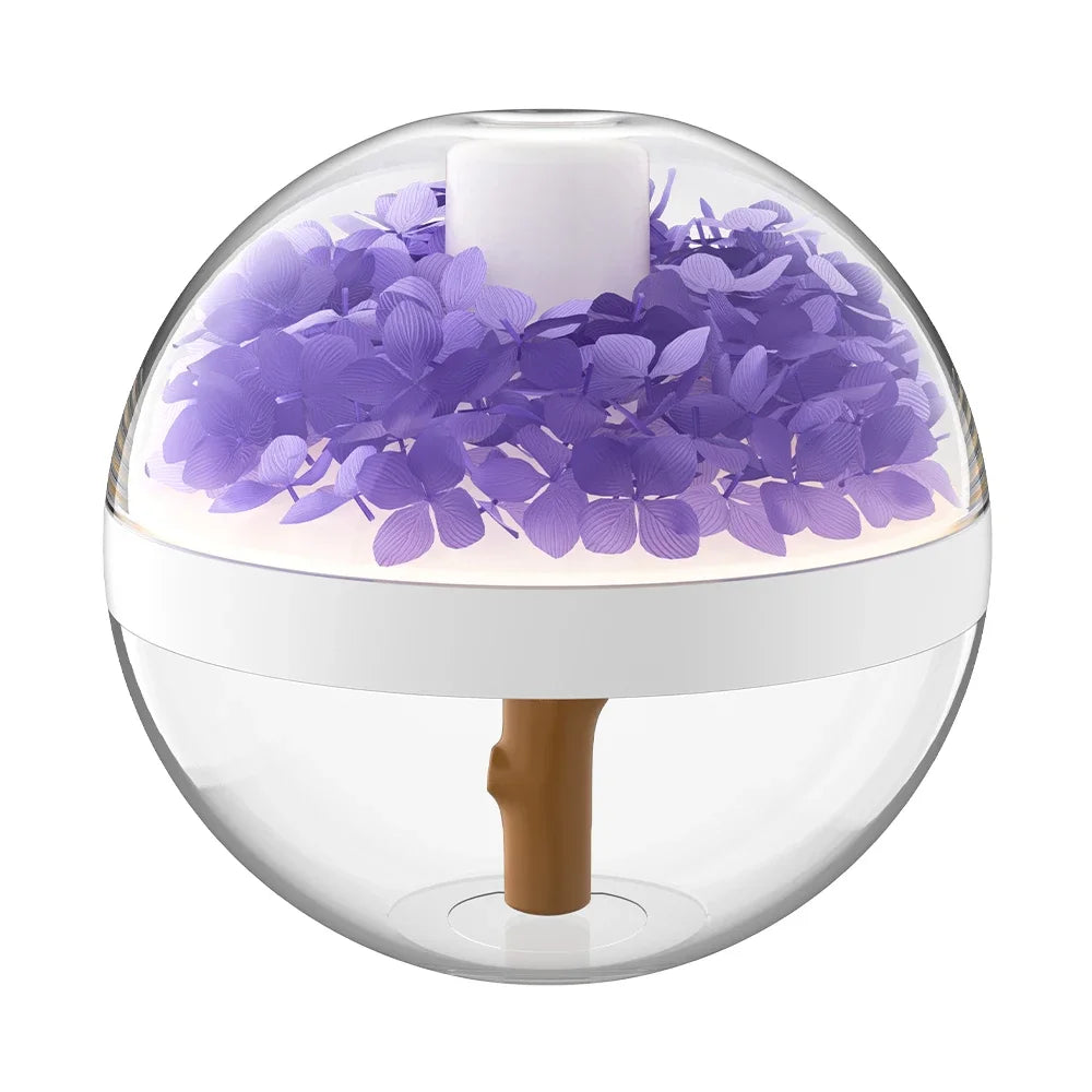 270ML Air Humidifier USB Rechargeable 800mAh Home Hydration Humidifier Colour LED Light Mist Maker Flower Humidificador - MeLife GloBazzar