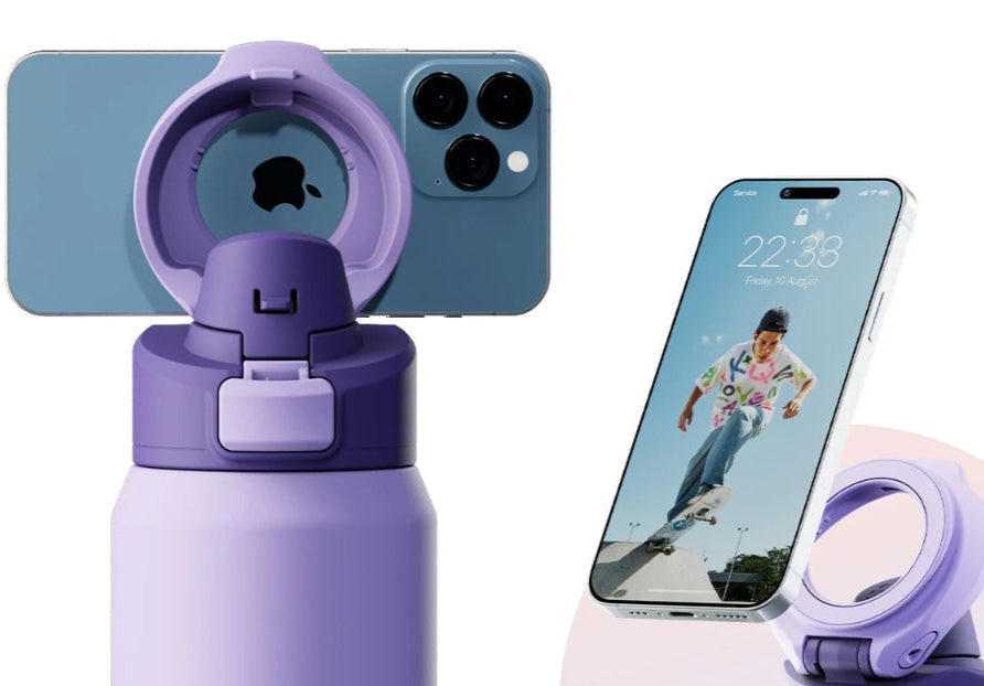 Magnetic Thermos Stainless Steel Sports Water Bottle – Insulated with Phone Holder - MeLife GloBazzar