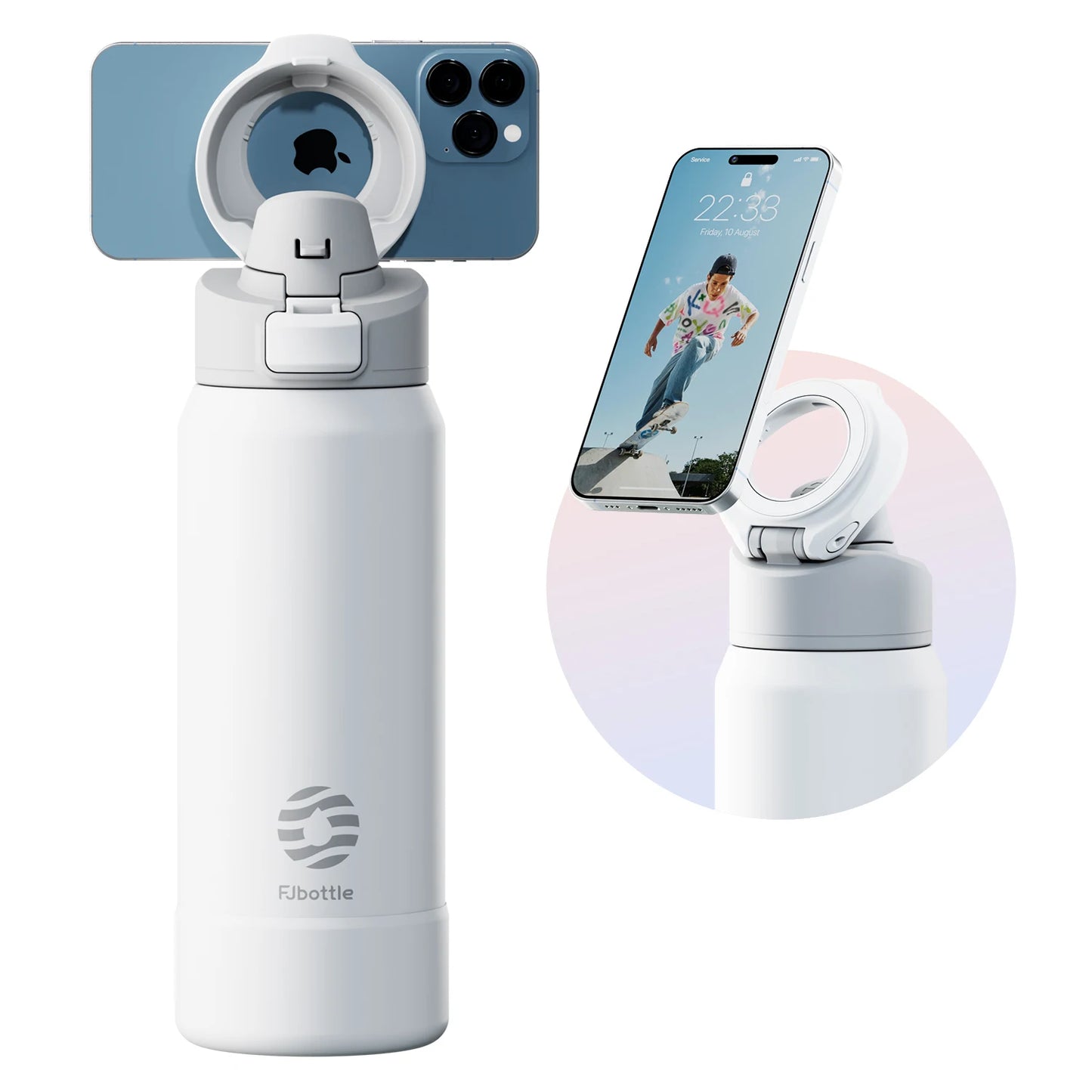 Magnetic Thermos Stainless Steel Sports Water Bottle – Insulated with Phone Holder - MeLife GloBazzar