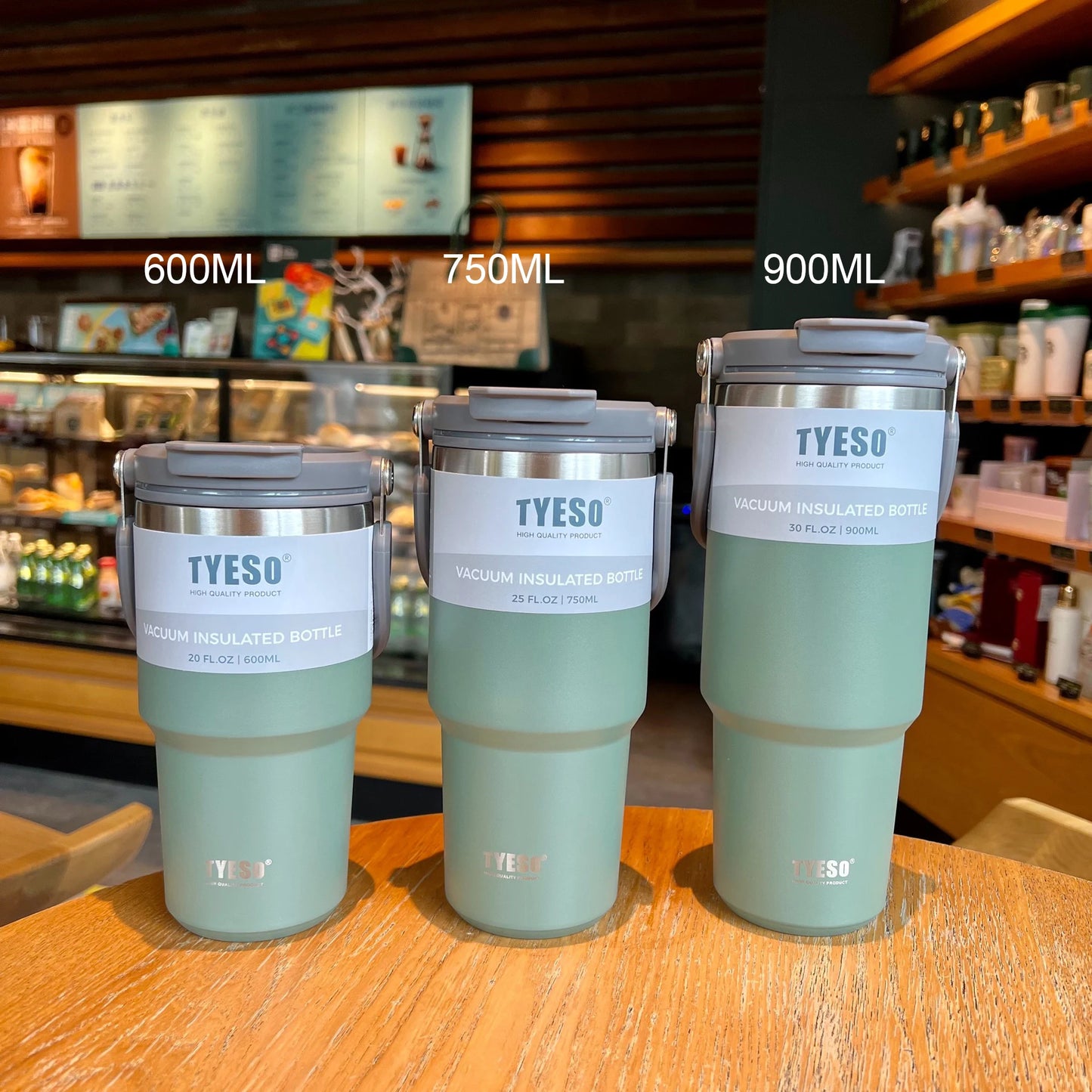 Tyeso Stainless Steel Coffee Thermos – 750ML/900ML Insulated Travel Mug - MeLife GloBazzar
