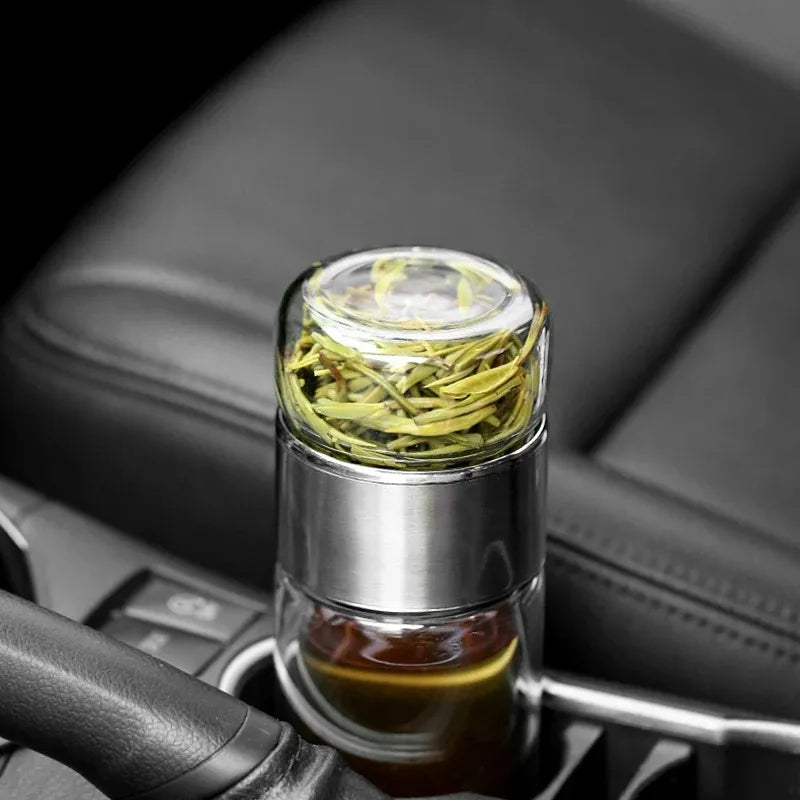 High Borosilicate Glass Double Layer Water Bottle - MeLife GloBazzar