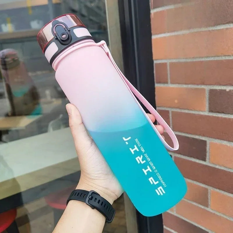Large Capacity Sport Water Bottle Leak Proof Colorful Plastic Cup Drinking Outdoor Travel Portable Gym Fitness Jug - MeLife GloBazzar