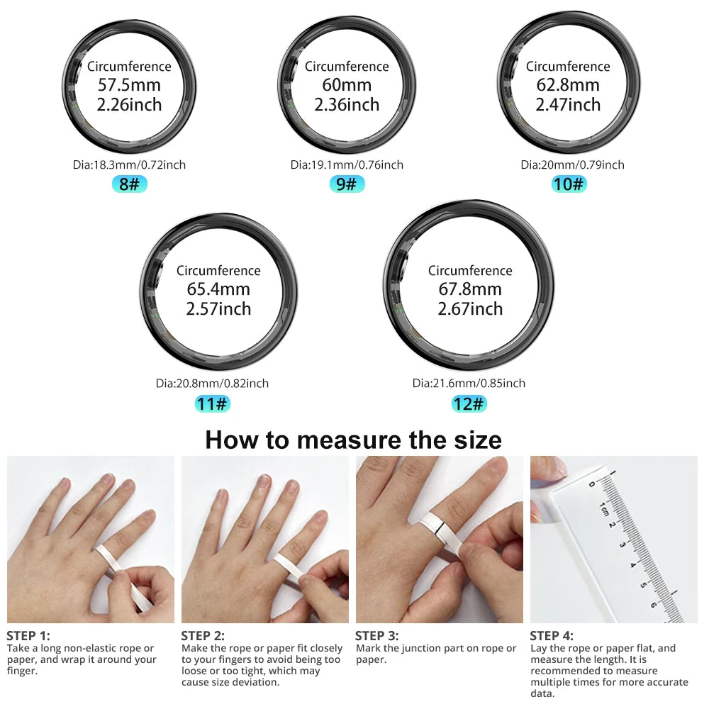 COLMI R02 Smart Ring: Multi-Sport Fitness Tracker with 24/7 Health Monitoring - MeLife GloBazzar