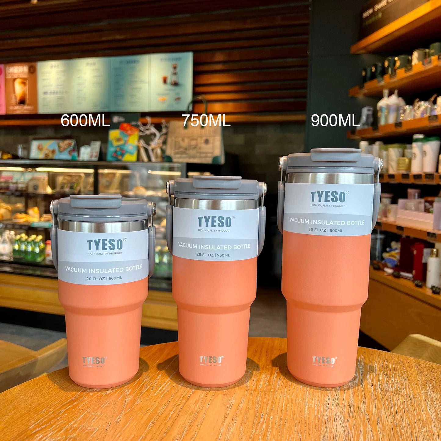 Tyeso Stainless Steel Coffee Thermos – 750ML/900ML Insulated Travel Mug - MeLife GloBazzar