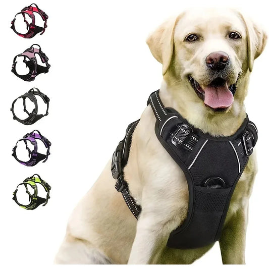 Dog Collars Harness Big Vests Leash Pet Shop Everything for Dogs Leather Puppy Accessories Medium Small Set - MeLife GloBazzar