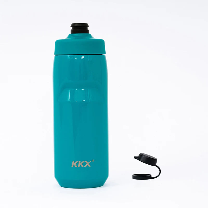 KKX 6 Layer Warm Insulated Cycling Water Bottle 550ML Portable MTB Road Bike Vacuum Stainless Steel Bicycle Bottle Accessories