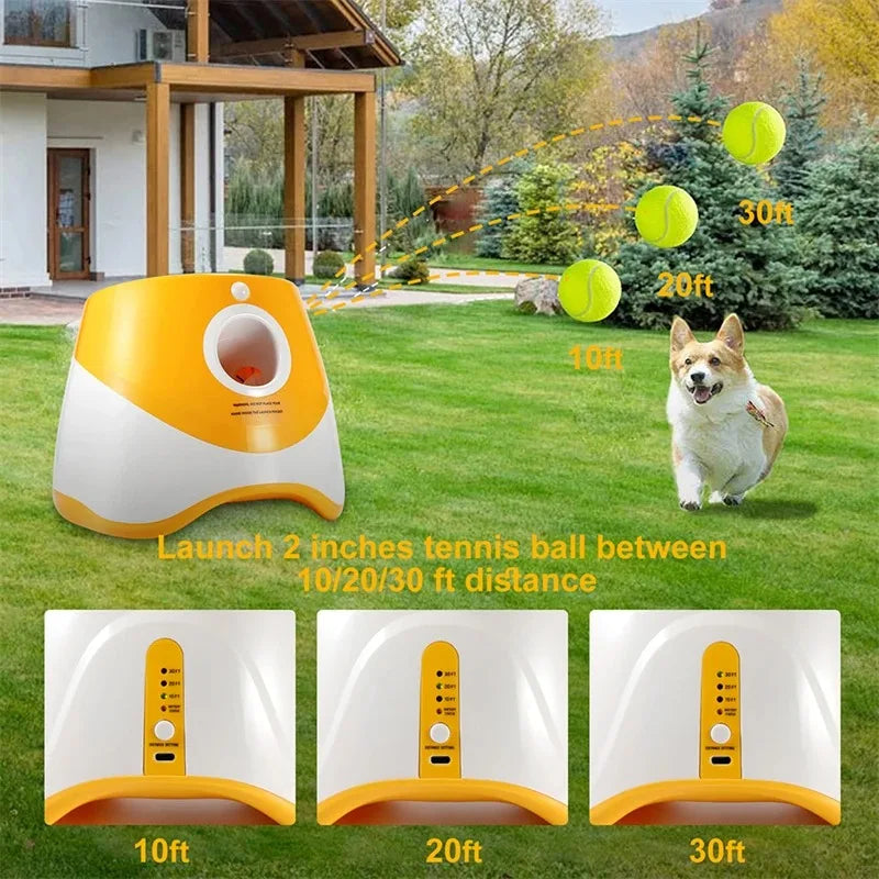 Dog Tennis Ball Launcher Dogs Chase Automatic Toys Automatic Fun Interactive Machine Fun Interactive Catapult Throw Rechargable - MeLife GloBazzar