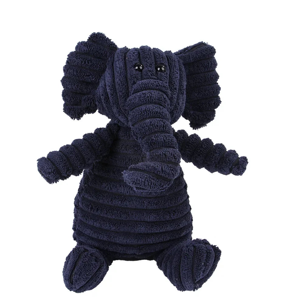 Plush Dog Toy Animals Shape Bite Resistant Squeaky Corduroy Dog Toys for Small Puppy to Large Dog Pets Training Accessories - MeLife GloBazzar
