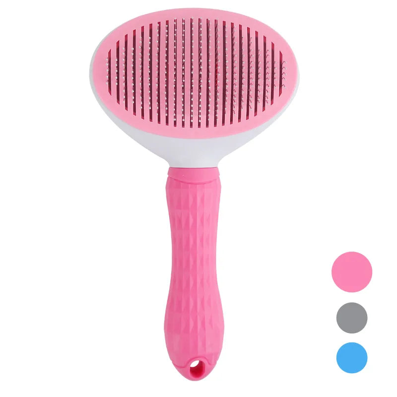 Self-cleaning Pet Hair Remove Comb Cat Slicker Brush Pet Hair Removal Comb For Cats Grooming Brushes Dog Combs Cat Accessories - MeLife GloBazzar