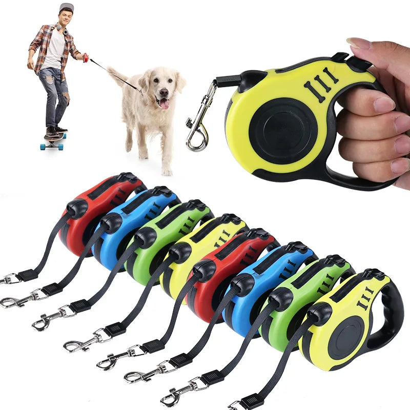 3 Meters 5 Meters Retractable Dog Leash Pet Leash Traction Rope Belt Automatic Flexible Leash For Small Medium Large Dog Product - MeLife GloBazzar