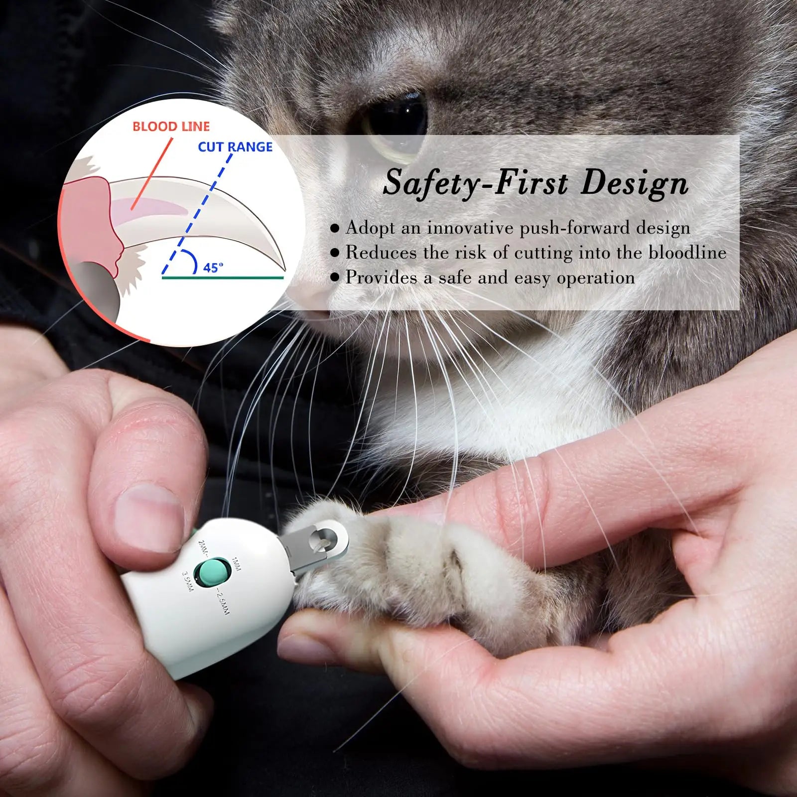 Professional Pet Nail Clippers with Adjustable Hole Cat Dog Nail Clipper Cutter Pet Claw Trimmer Puppy Kitten Care Grooming Tool - MeLife GloBazzar