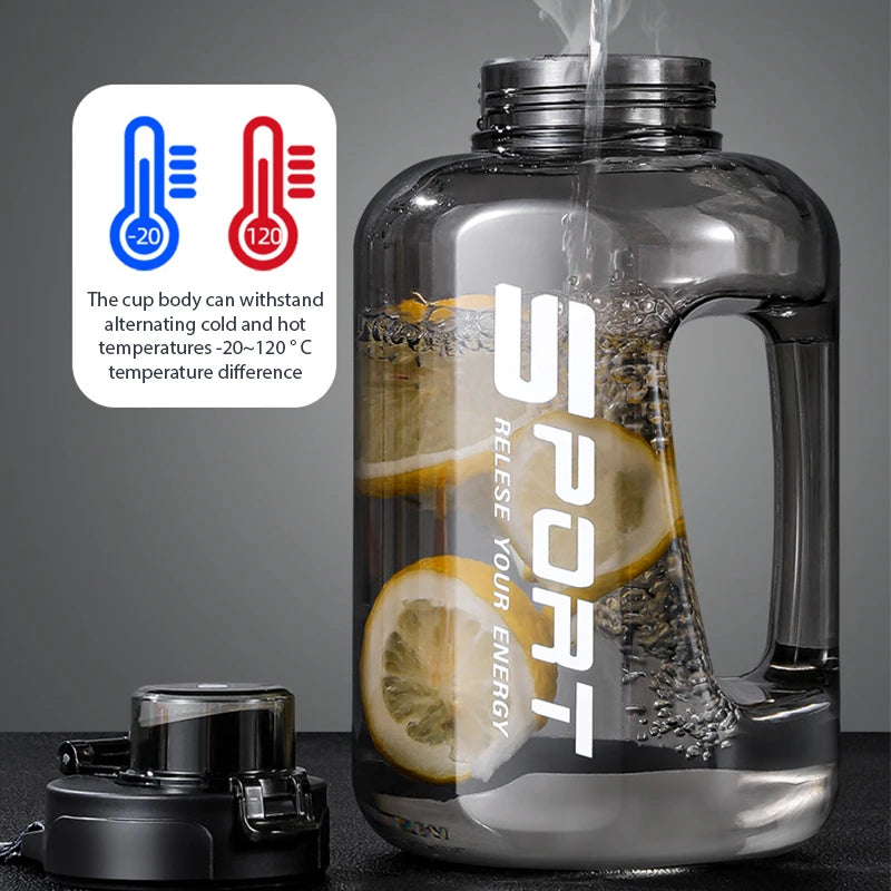 1.2L/1.7L/2.5L Big Belly Large Capacity Water Bottle for Sports