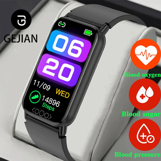 GEJIAN 2025 New  Non-Invasive Blood Glucose Smart Watch 1.47 inch HD Touch Screen Heart Rate Blood Oxygen Monitoring SmartWatch - MeLife GloBazzar