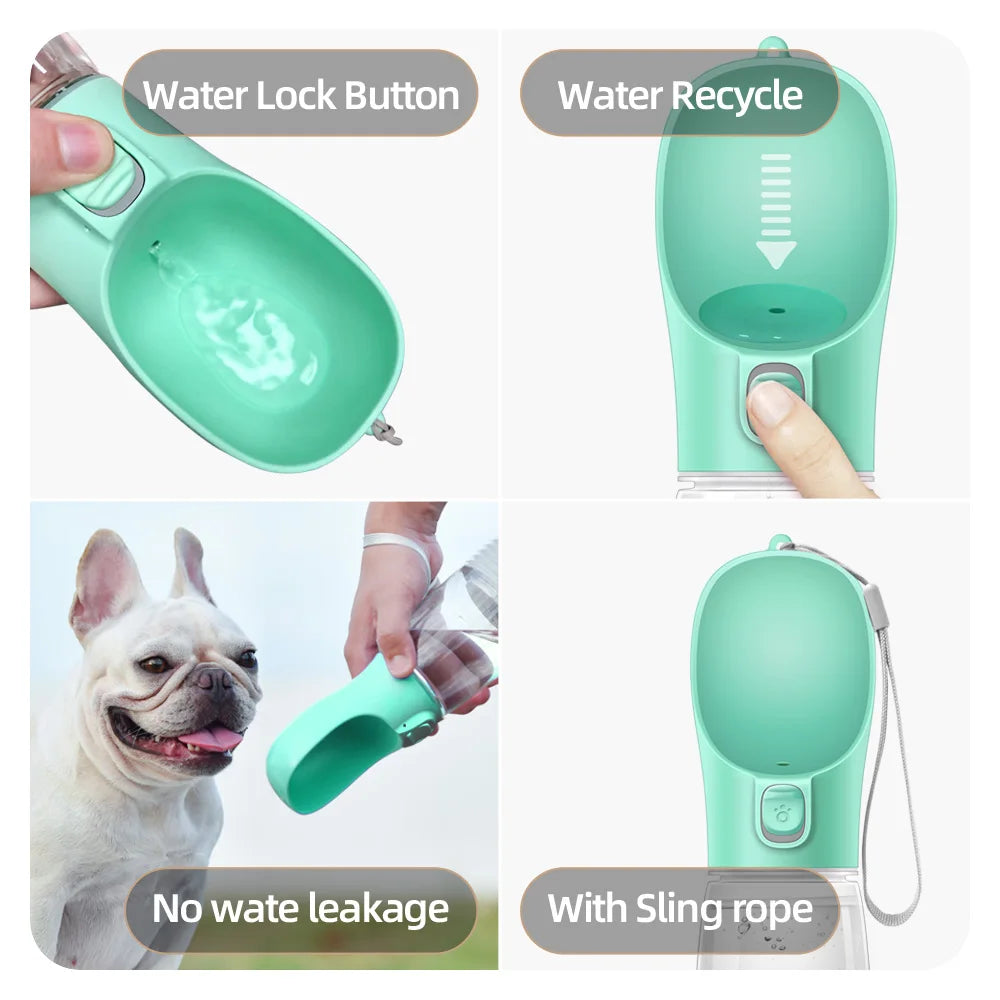 Portable Dog Water Bottle For Small Large Dogs Cat Outdoor Leakproof Walking Drinking Bowls Chihuahua French Bulldog Supplies - MeLife GloBazzar
