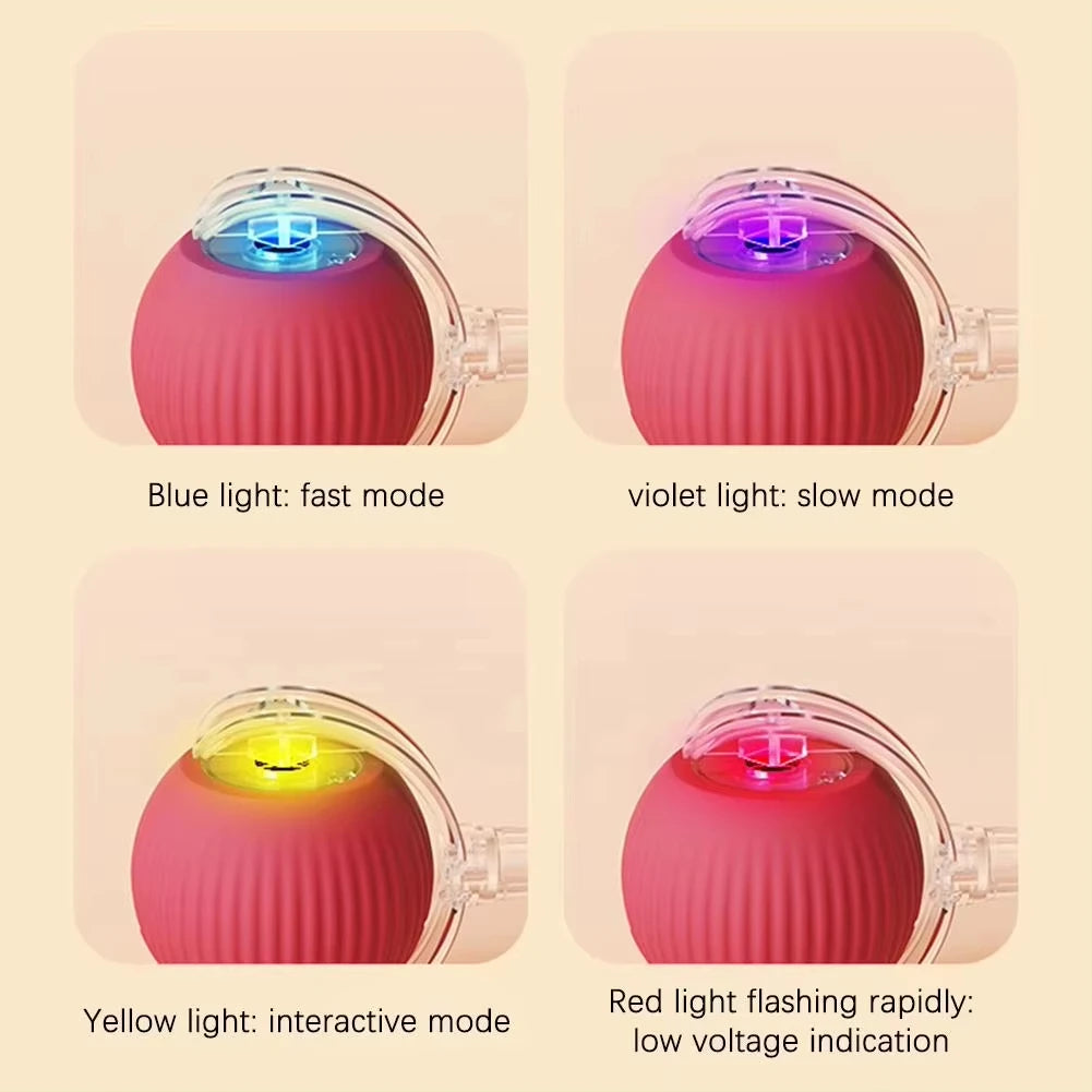 1/2PCS Interactive Cat Toys Ball Auto Electric Rolling Ball Toys for Cats/Kitty Pets Smart Automatic Teaser USB Rechargeable - MeLife GloBazzar