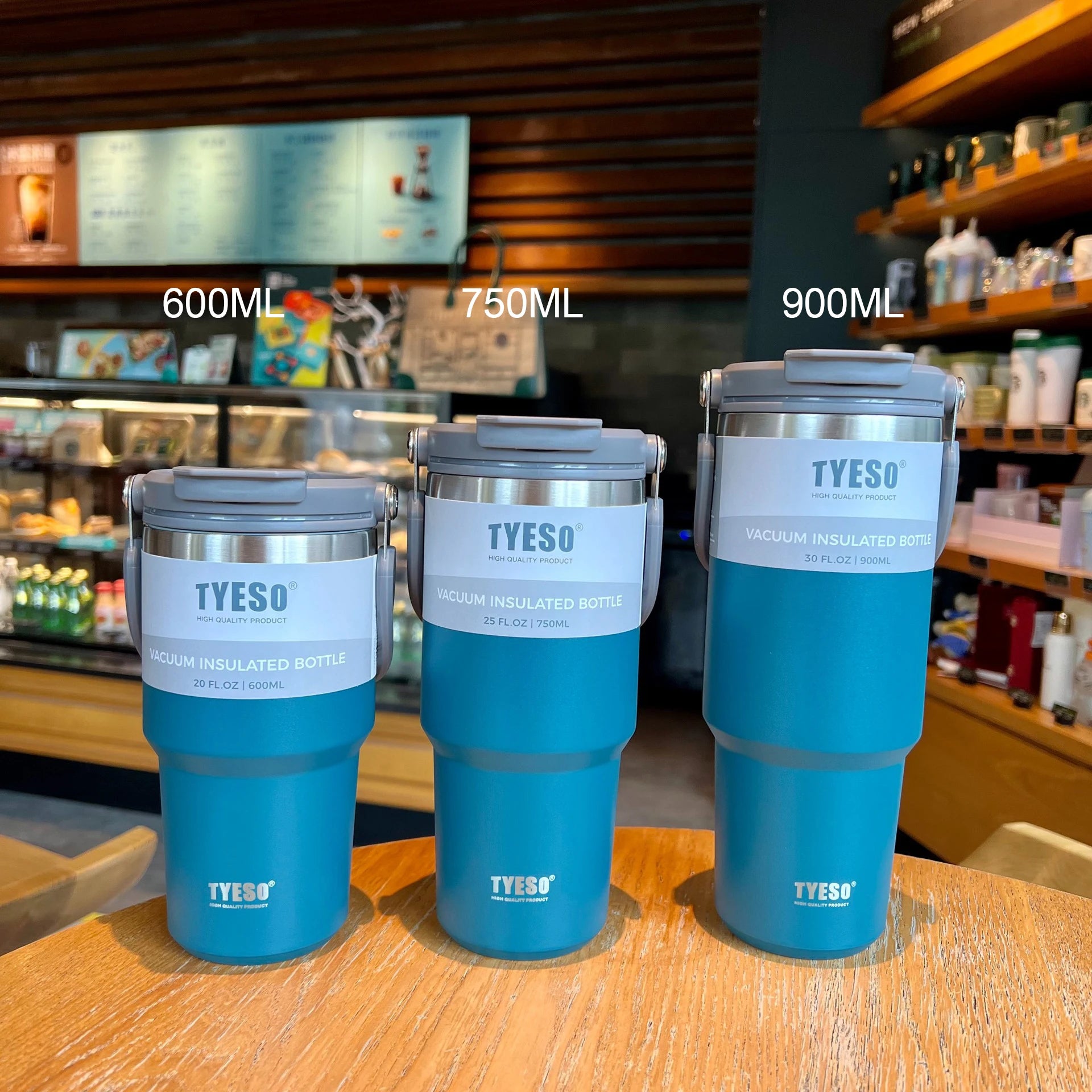 Tyeso Stainless Steel Coffee Thermos – 750ML/900ML Insulated Travel Mug - MeLife GloBazzar