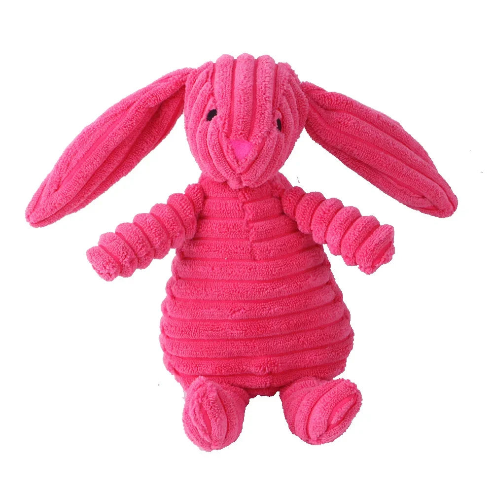 Plush Dog Toy Animals Shape Bite Resistant Squeaky Corduroy Dog Toys for Small Puppy to Large Dog Pets Training Accessories - MeLife GloBazzar