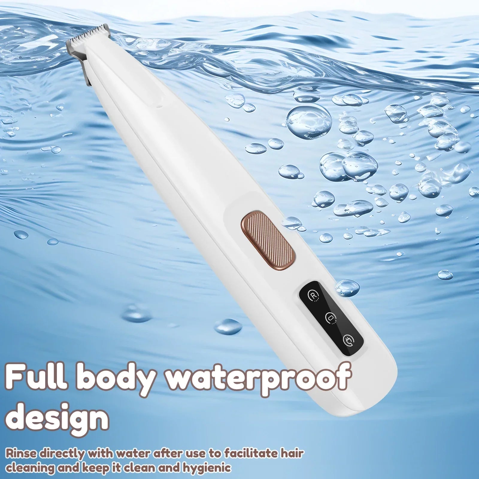 New Dog Paw Trimmer with LED Light Fully Waterproof Pet Hair Trimmer with LED Display Dog Clippers for Grooming 18mm Widen Blade - MeLife GloBazzar