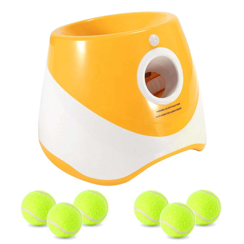 Dog Tennis Ball Launcher Dogs Chase Automatic Toys Automatic Fun Interactive Machine Fun Interactive Catapult Throw Rechargable - MeLife GloBazzar