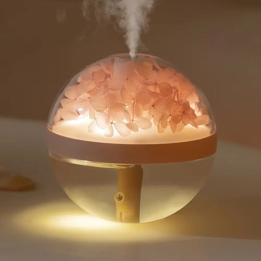270ML Air Humidifier USB Rechargeable 800mAh Home Hydration Humidifier Colour LED Light Mist Maker Flower Humidificador - MeLife GloBazzar