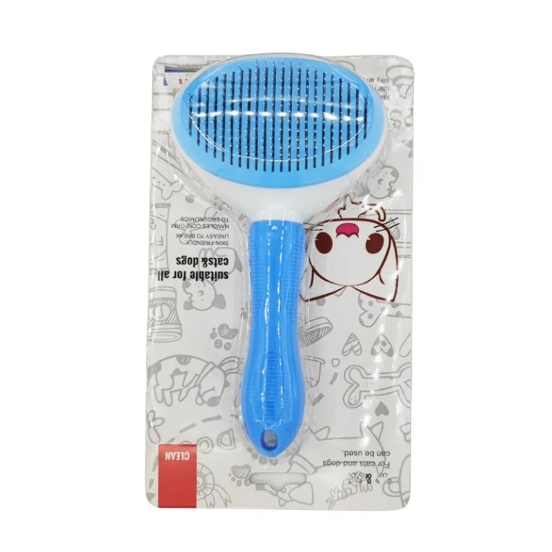 Self-cleaning Pet Hair Remove Comb Cat Slicker Brush Pet Hair Removal Comb For Cats Grooming Brushes Dog Combs Cat Accessories - MeLife GloBazzar