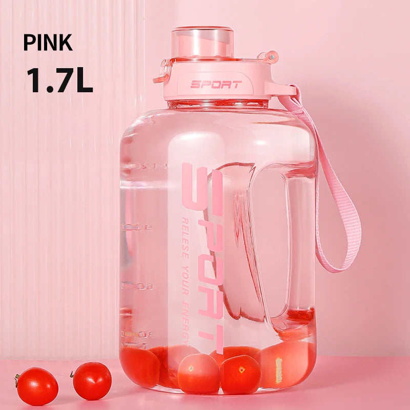 1.2L/1.7L/2.5L Big Belly Large Capacity Water Bottle for Sports